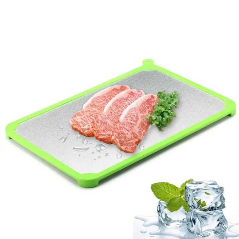 Quick Defrosting Tray Frozen Beef Meat Food Aluminum Magic Defroster Thawing Plate Unfreeze Board Multi-function Kitchen Tools