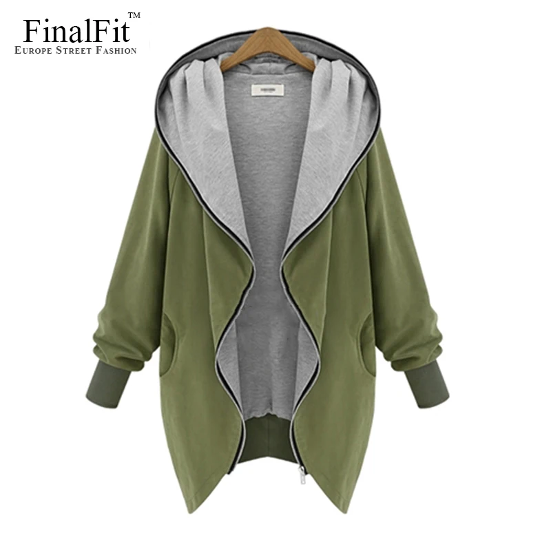 

Hoodies Women Long Loose Zip-Up Oversized Casual Women Hoodies Sweatshirt sudadera mujer