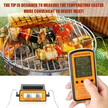 Цифровой Кухонный Термометр для барбекю, беспроводной дистанционный двойной зонд, цифровой термометр для приготовления мяса и еды, термометр для гриля, курильщика, барбекю