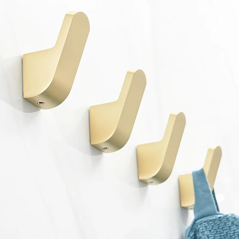 Wall Mounted Coat Hat Scarf Single Robe Hook Up For Cap Key Kitchen Solid Brass Hooks Bathroom Accessories | Обустройство дома