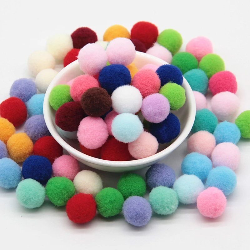 15mm Mix pompom Разноцветные помпоны 15 мм, мягкие помпоны, пушистые плюшевые помпоны, помпоны, пушистые Помпоны, пушистые Помпоны, ручная работа, материал для рукоделия, Свадебный декор, домашний декор, 100 шт - Цвет: 15mm Mix pompom
