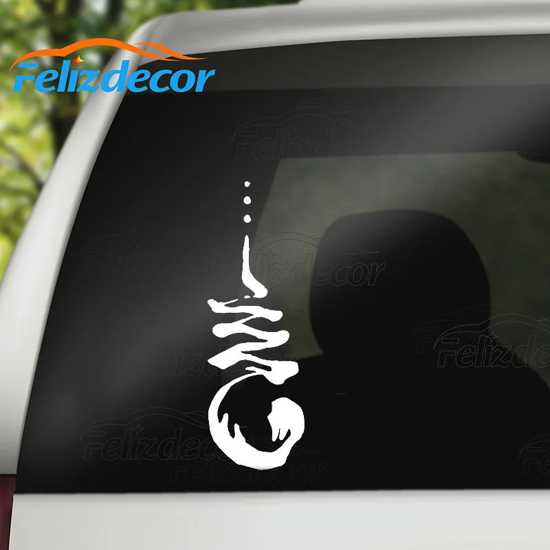 Unique Meditation Yoga Sign Decals Unalome Painted Swirl Zen Boho Enlightenment Car Stickers Funny Window Decorative L732 - Image 3