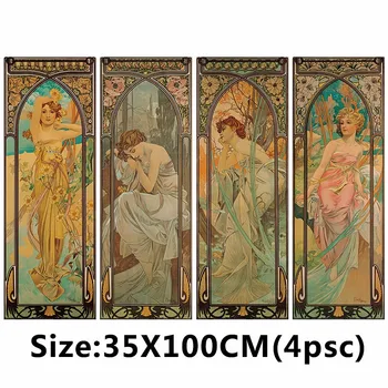 

Luxurious Retro middle Ages living room sexy lady decoration sleeping Beauty canvas painting wall art home decor