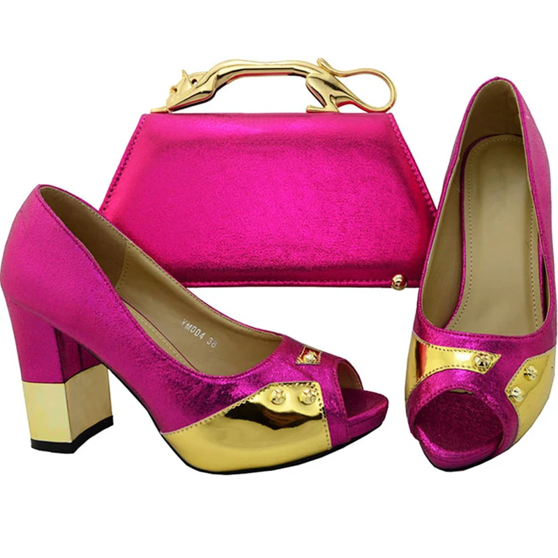 fuchsia Italien À Couleur Green Sacs Africaine Décoré bleu Pour Sac Chaussures Strass Vert Ensemble lemon Assortis Et pourpre rouge Noir or Correspondre Citron Les Avec nBPq81xY