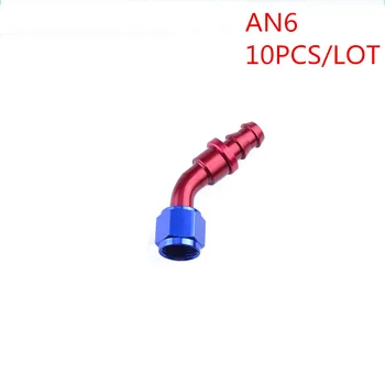 

ESPEEDER 6 AN Fitting AN 6 45 Degree Enforced Aluminum Hose End Fittings Oil Fuel Adapter