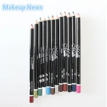 12 шт./лот 12 видов цветов глаз макияж, подводка для глаз карандаш для глаз, бровей, губ, водонепронецаемый
