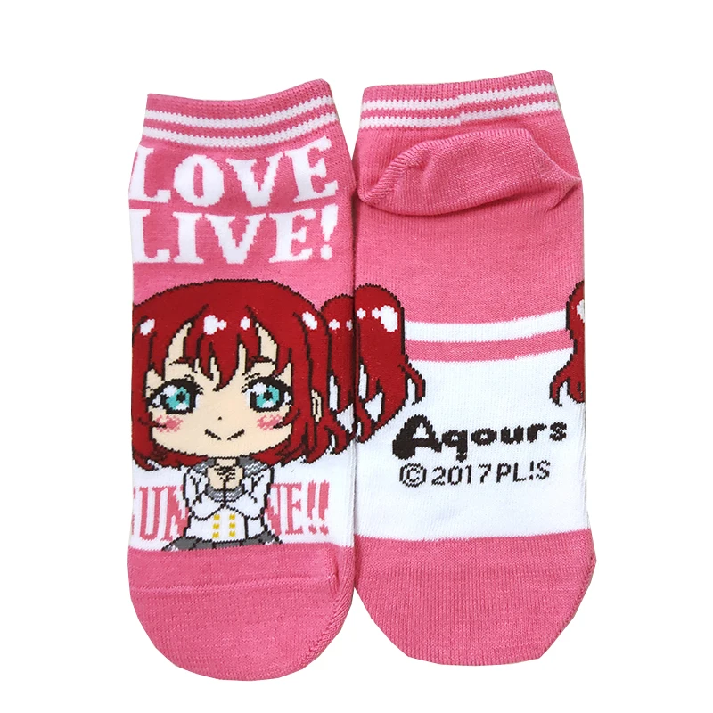 Love Live Aqours Summer Socks Anime Lovelive Cosplay Short Low Cut Slipper Sneaker Socks Funny Boat Socks