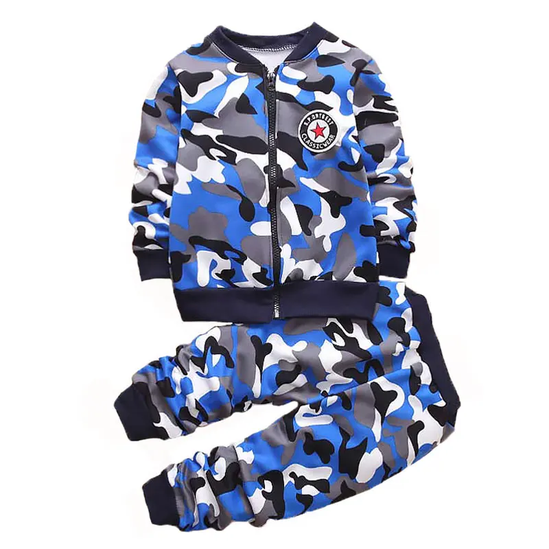 Камуфляжная одежда для маленьких мальчиков, свитер, куртка+ штаны, комплекты, новинка года, осенне-зимний детский спортивный костюм, повседневная одежда для детей 0-5 лет