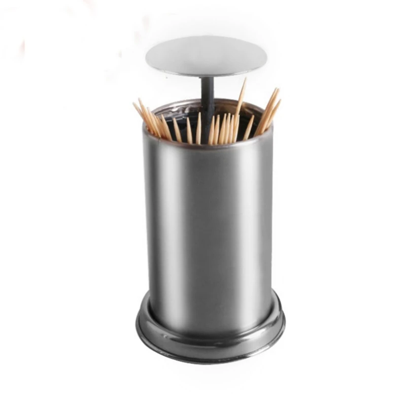 

Stainless Steel Toothpick Holders Hotel Restaurant Home Table Decorations Cotton Swab Box Storage Containers 1 Piece