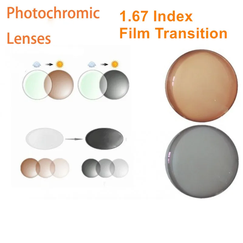 Zghzsc Transition Lens Photochromic Sunglasses Myopia Glasses-DS17137 Color : Grey-0 Change Brown Size : 