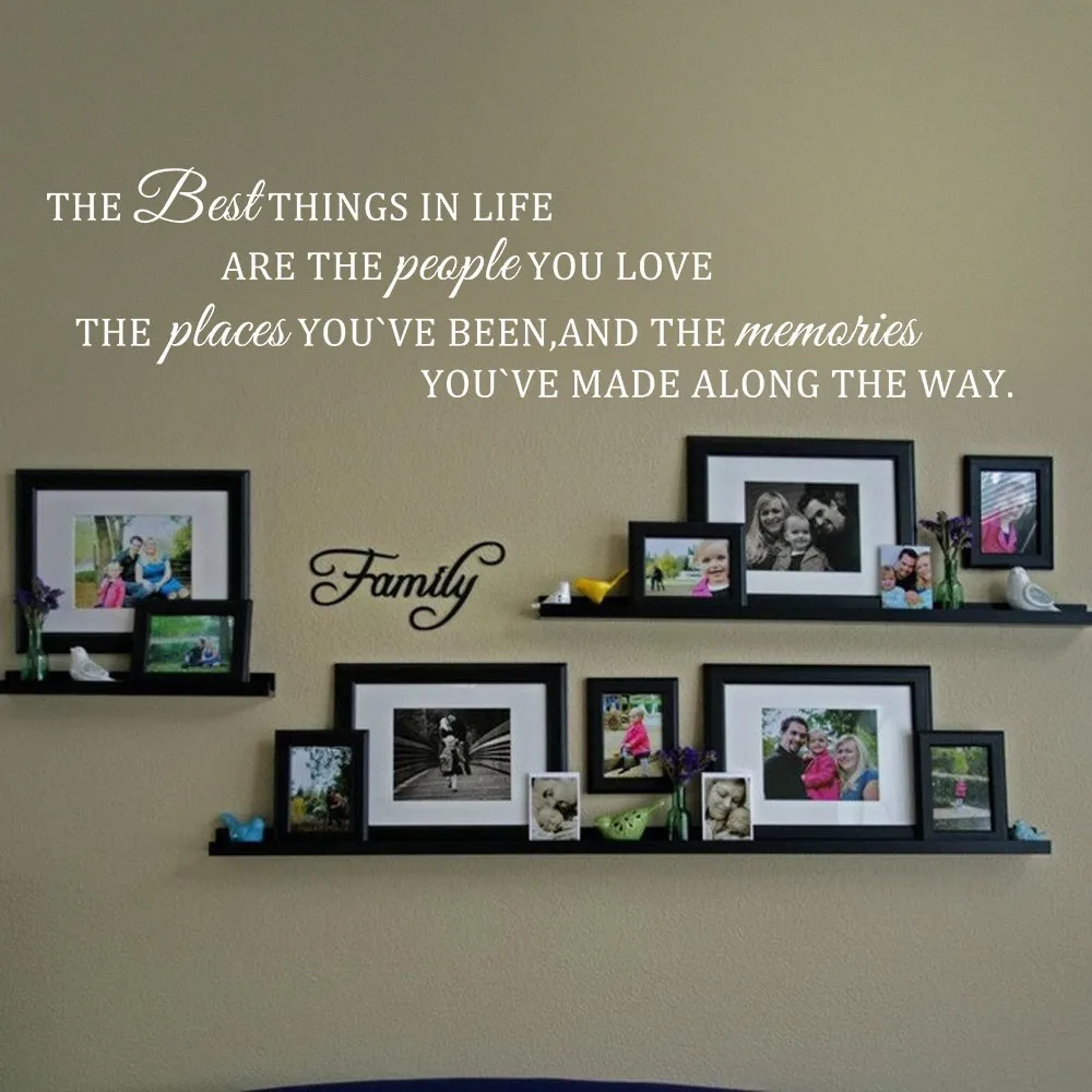 The Best Things In Life Aren t Things Love Memories Wall Quote Home Art Decal Vinyl Sticker 46" x 11" in Hair Clips & Pins from Beauty & Health on