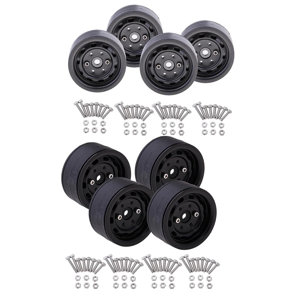 

MagiDeal 4PC Aluminum 1.9" Wheels/Rims for 1:10th Traxxas TRX-4, Axial SCX10, RC4WD D90 Race Crawler