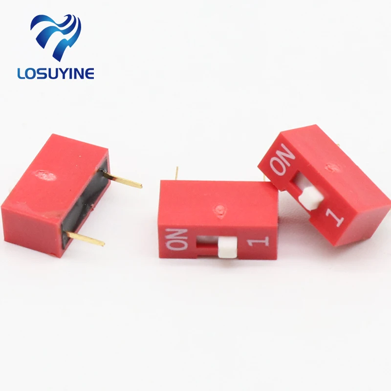 

10Pcs Slide Type Switch Module 1-Bit 2.54mm 1 Position Way DIP Red Pitch