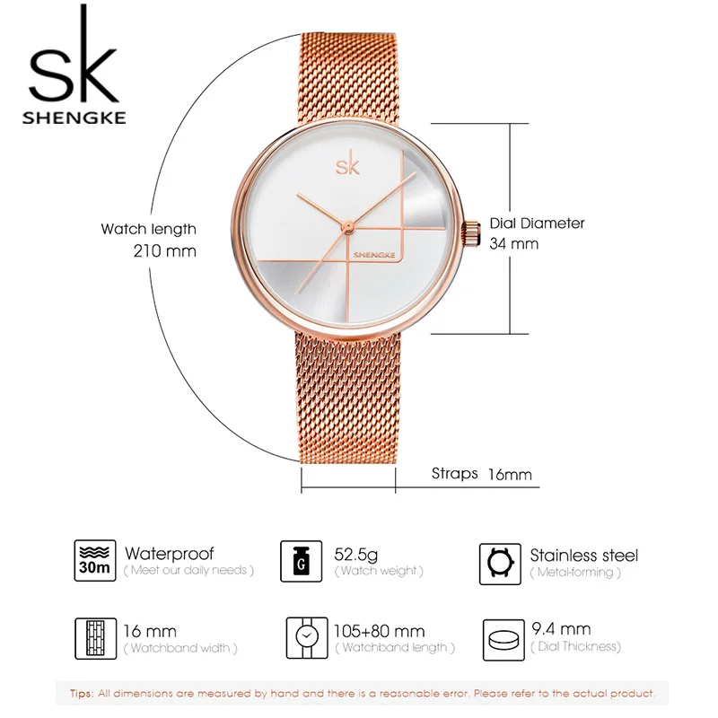Shengke, женские модные наручные часы, браслет из розового золота, часы, Reloj Mujer, новинка, роскошные Стальные кварцевые часы для женщин# K0105