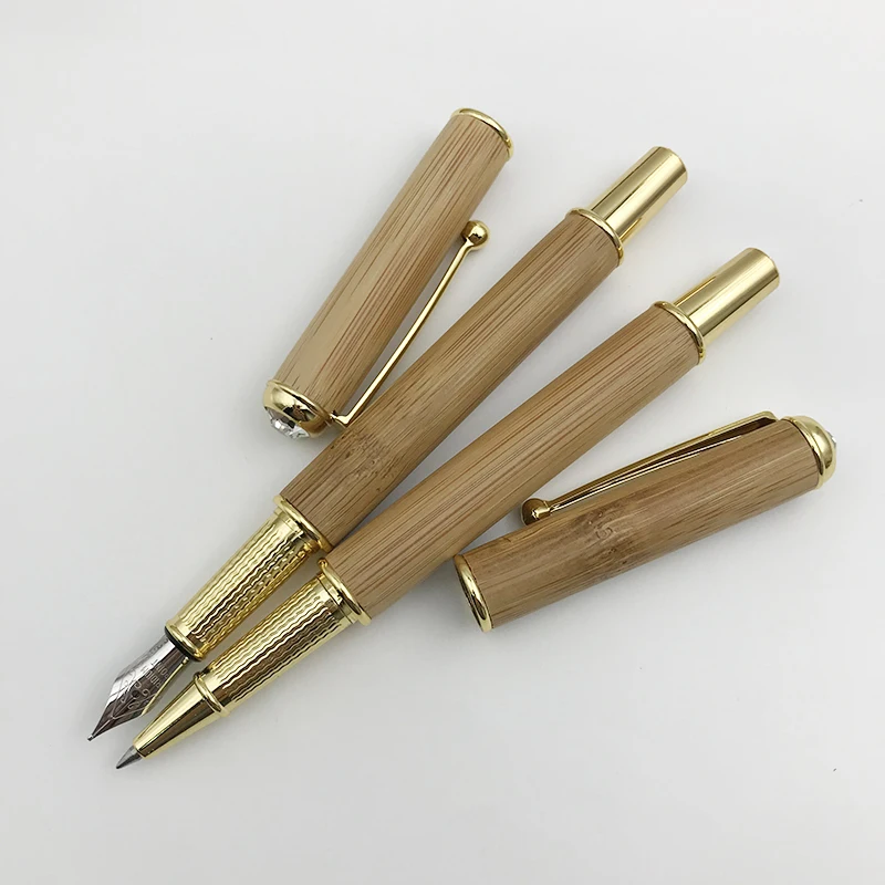 

1pcs Metal Wooden Fountain Pen F Nib 0.5mm Retro Writing Pens Luxury Gift Pens for Men Business Office Supplies Stationery