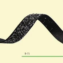 Carbón Elástico Metálico Cinta De Terciopelo Cinta Banda de Pelo de 3/8 «Elástico Velvet Glitter Ribbon Precio Negociado