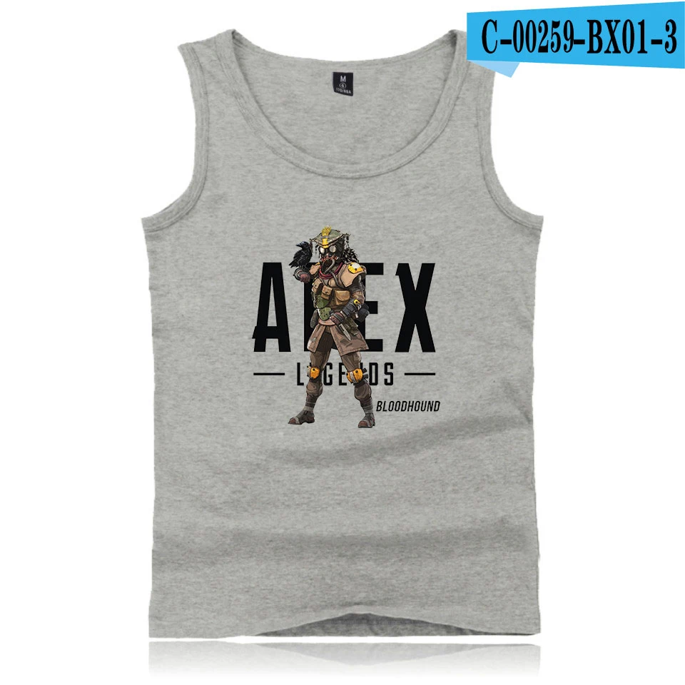 Apex Legends майка Titanfall Мужская Стрельба персонаж игры логотип майка мужская летняя одежда с принтом Футболки - Цвет: Gray