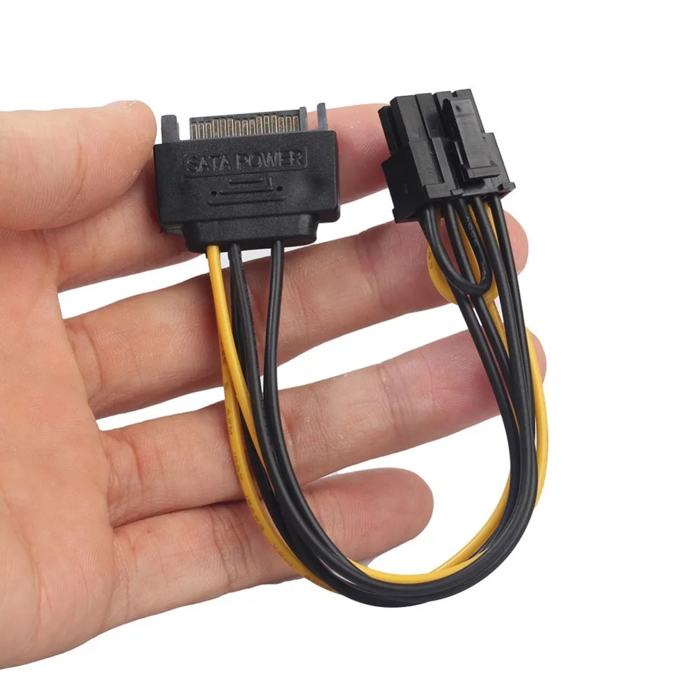 Кабель адаптер sata 15 pin 8 pin(6 + 2) 20 см|Компьютерные кабели и разъемы| |