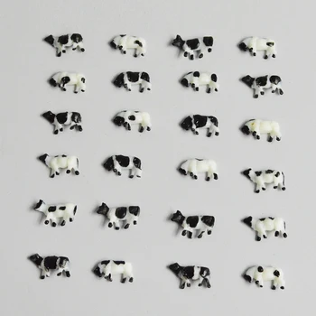 

1/87 HO Scale Miniature Model Cows Farm Animal For Railway Building Road Landscape Sand Table Layout Diorama Plastic