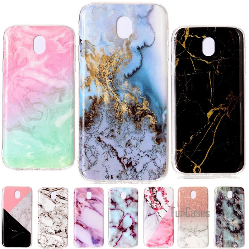 For Samsung J3 2017 Case Granite Marble Skin Soft TPU