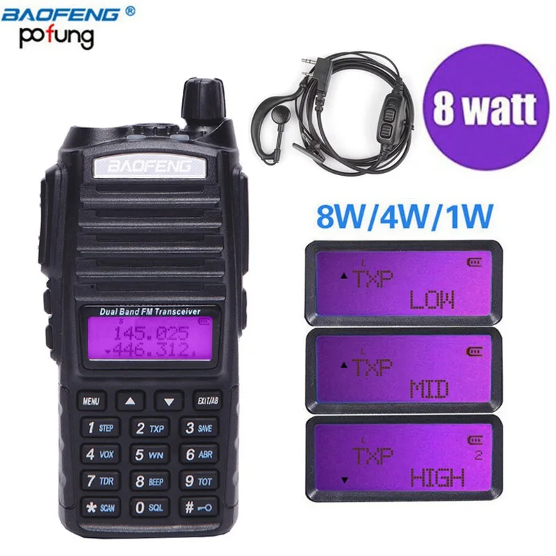 Портативная рация Baofeng UV 82 Plus 8 Вт дальность действия 10 км|Рации| |
