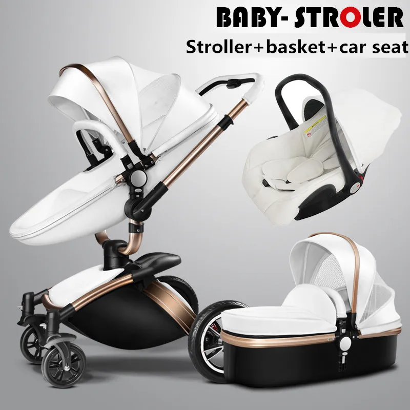 USA EU free ship!Brand 3 in 1 baby stroller aluminium