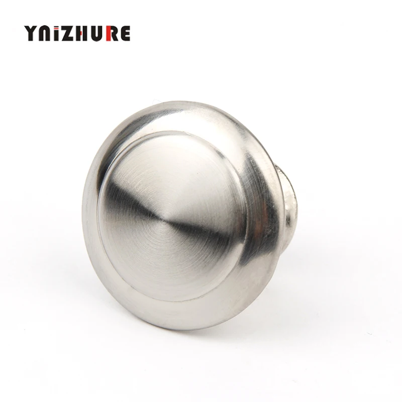 Diameter 24mm 28mm Zinc Satin Nickel Cabinet Pull Cupboard Drawer Handle Knobs Wardrobe With Screw Furniture Hardware | Обустройство