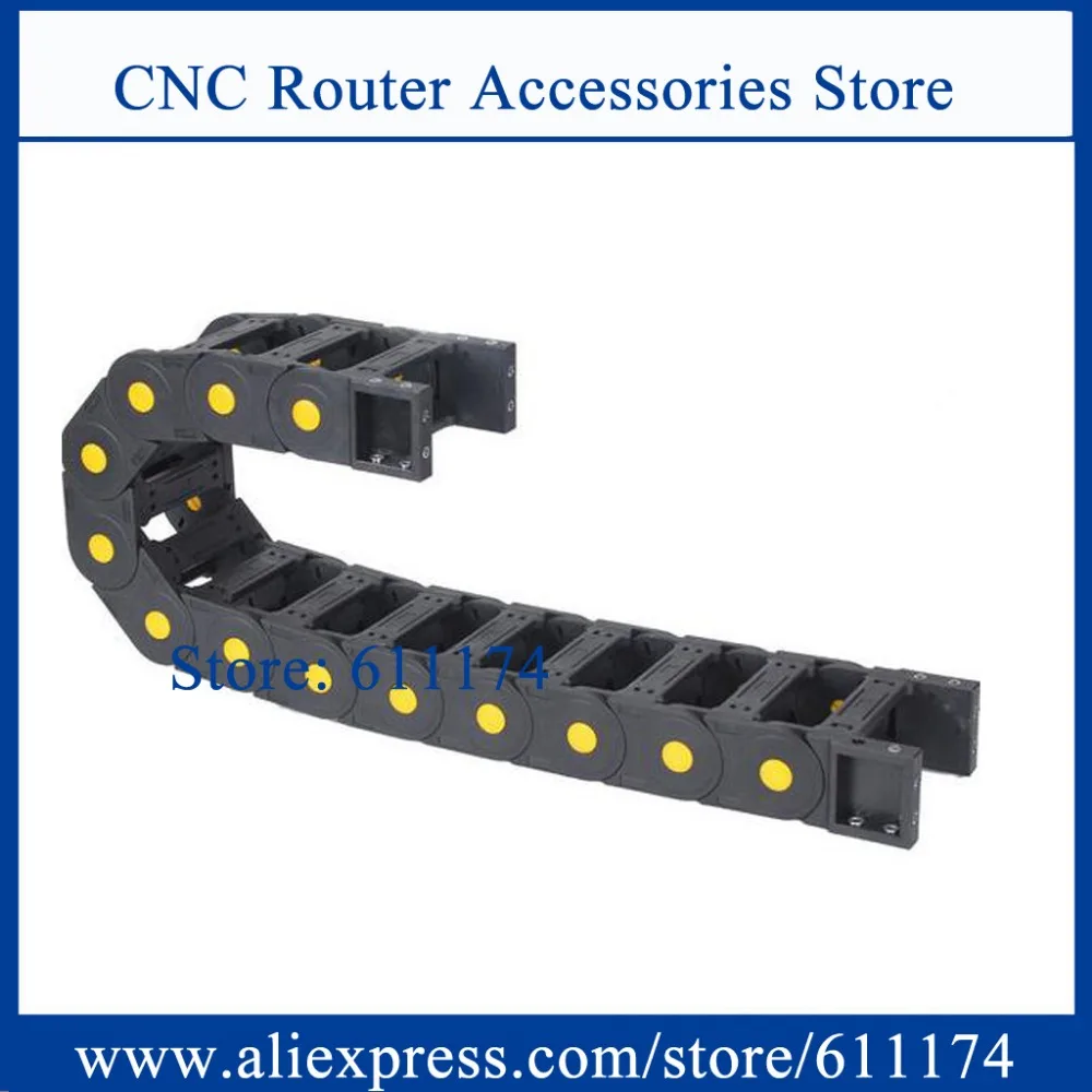 

1 meter Enhanced towline wire carrier inner 20*38mm bridge open type yellow dot Cable chain drag chain with end connector