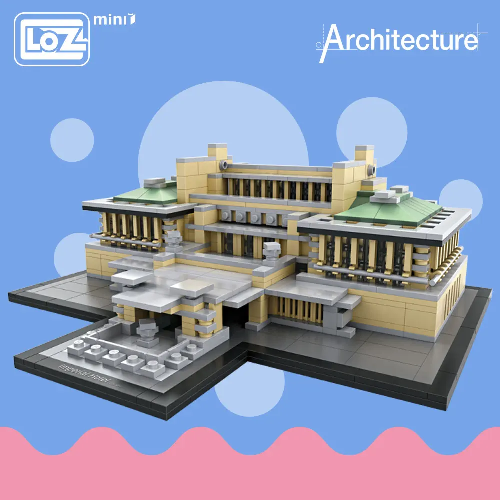 

LOZ Architecture Building Mini Blocks Grand Hotel Plastic Assembly Model DIY Toys For Children Imperial Hotel House Toy Kid 1017