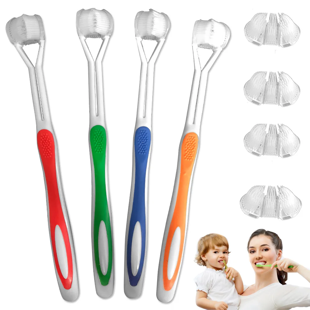 

3 Sided Toothbrush Ultrafine Soft Bristle Oral Teeth Cleaning Tooth Brush for Children Adult 998