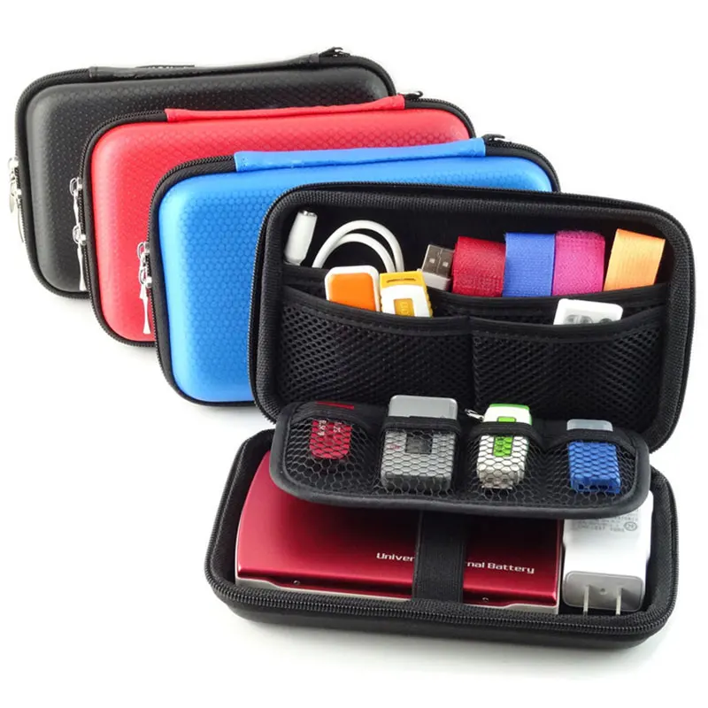 Digitální Gadget zařízení Úložná taška pro HDD Power Bank SD karta USB datový kabel Cestovní elektronické příslušenství Product Organizer Case