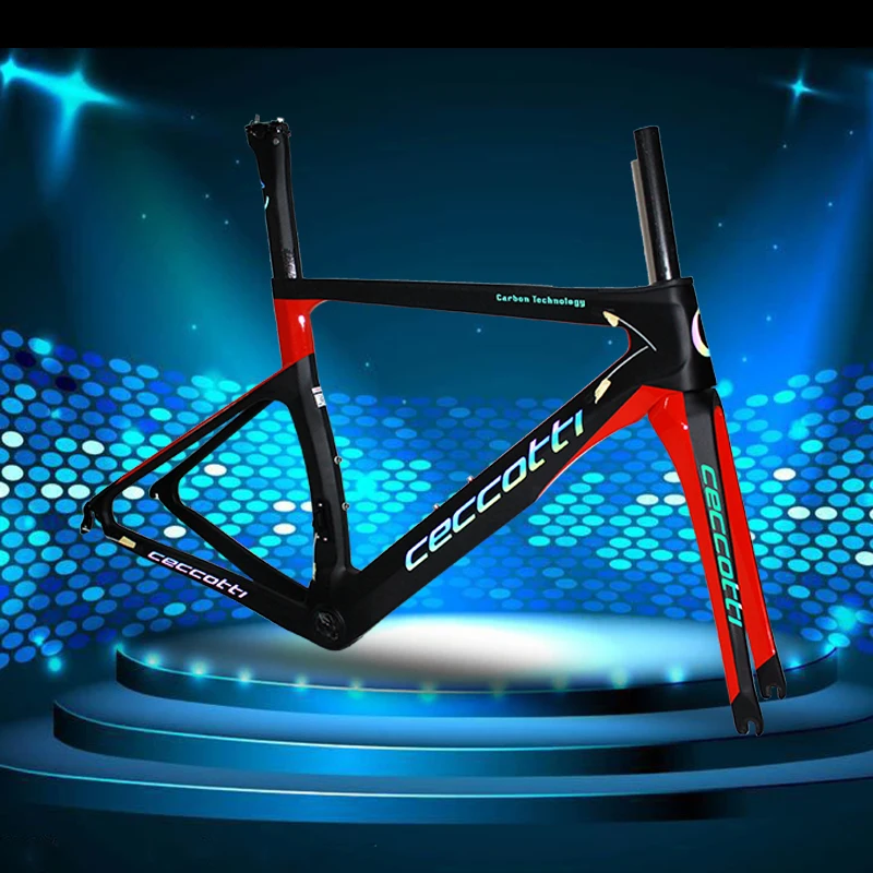 

cettotti DIY Colors or Logo carbon road frame:carbon Frame+Seatpost+Fork+Clamp+Headset, free shipping