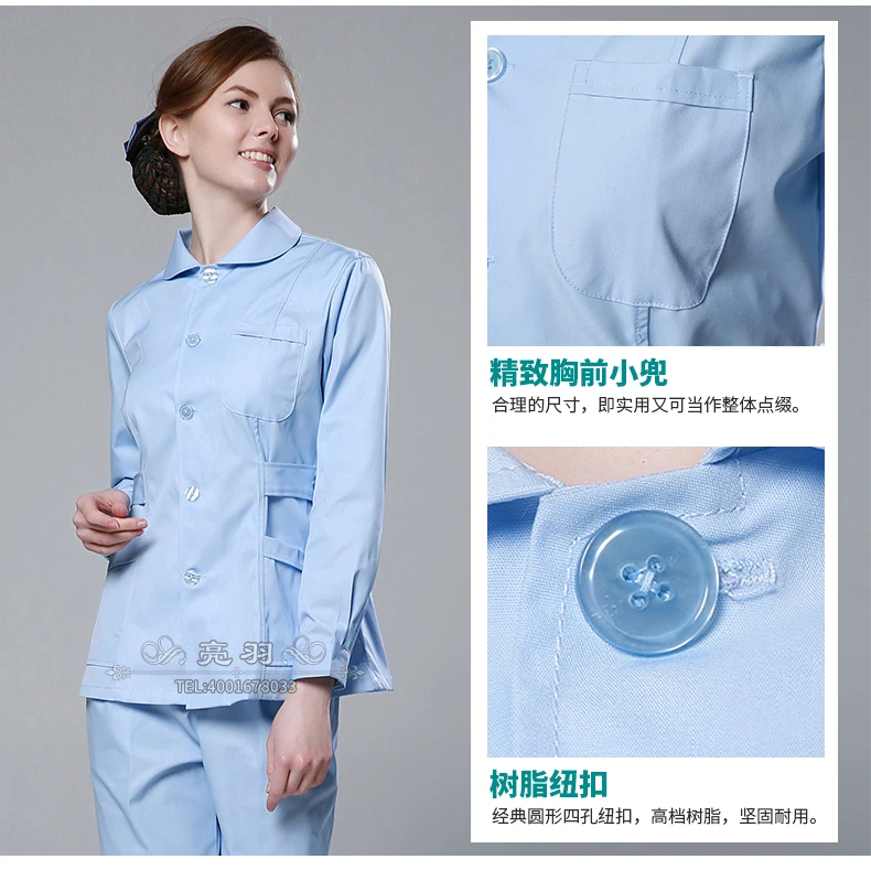 Новое поступление короткий рукав и длинный рукав униформа медсестры Uniforme медицинский костюм для женщин с брюками