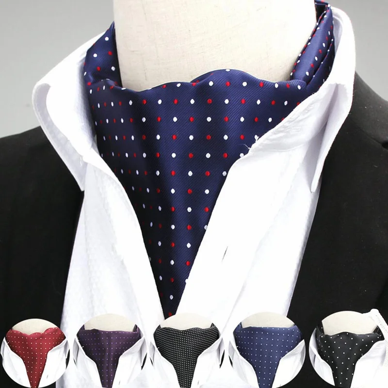 Бандана шарф для взрослых мужчин горошек шелк бизнес печати мужской галстук в горошек костюм рубашка аксессуары
