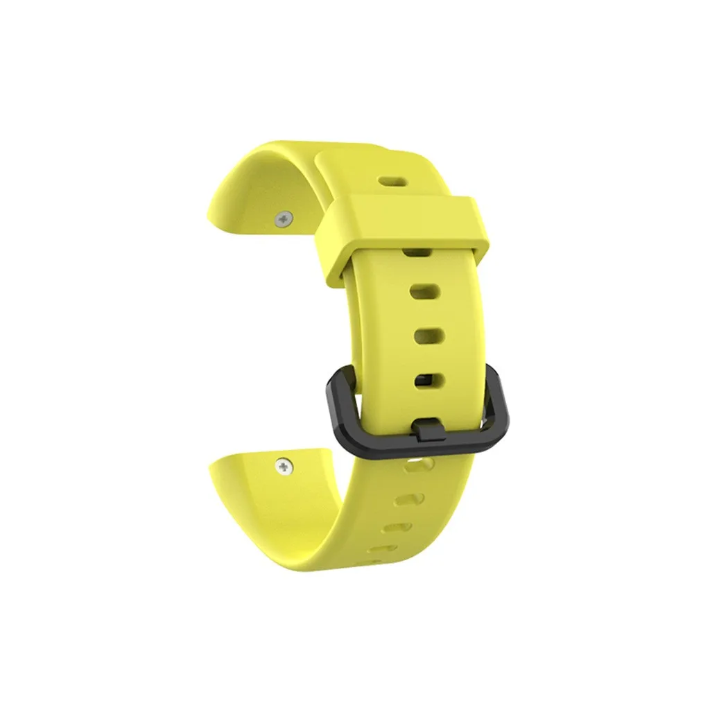 Спортивный мягкий силиконовый точечный браслет, Одноцветный Смарт-часы, ремешок для часов, аксессуары для часов XIAOMI AMAZFIT Cor 2 - Цвет: Yellow