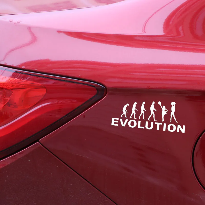 YJZT 15 4*6 3 см модная EVOLUTION Cheerleader декор для Автомобиля Виниловые высококачественные
