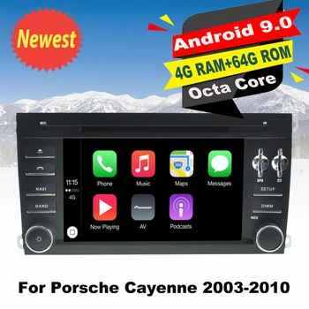 

Support Apple Carplay Android 9.0 Car GPS DVD Multimedia Player For Porsche Cayenne 2003-2010 Auto radio Navigation Stereo 64G