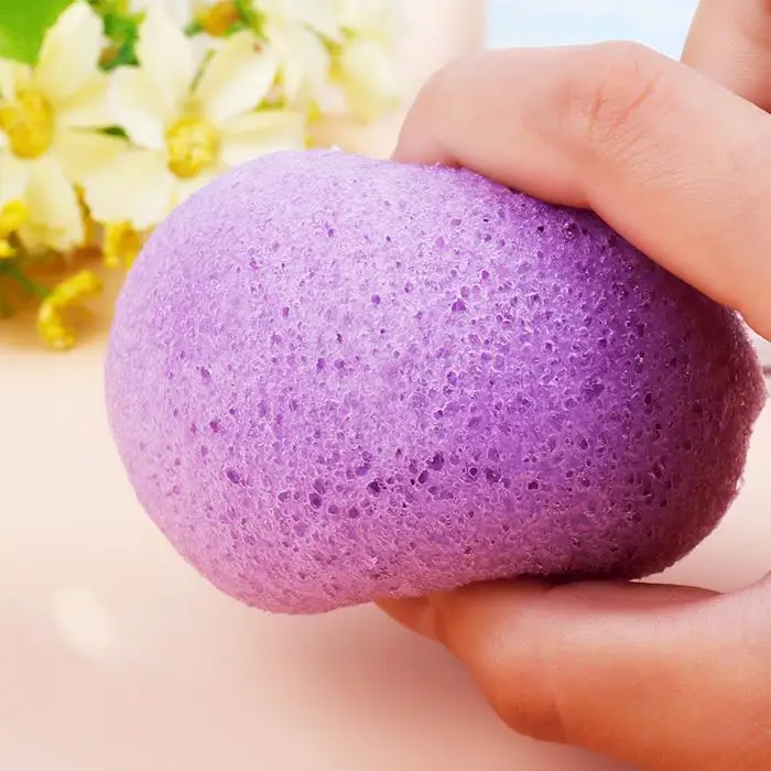 Эксфолиатор Натуральный Отель Puff Konjac лица Exfoliator Puff дома мытье Очищающая губка круглая Чистка