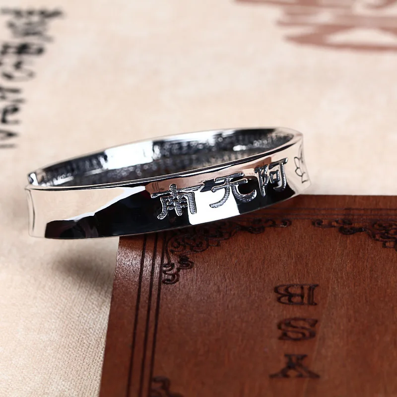 

2018 Direct Selling Rushed Women Vintage Bracelets & Bangles Jiashun S990 Ancient Tai Lotus Ring Opening Boromido Bracelet