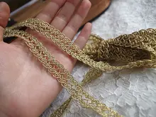 gold lace, golden embroidered lace trim, metiallic gold embroidered lace fabric, GT003 scallop trim lace embroidered kimono