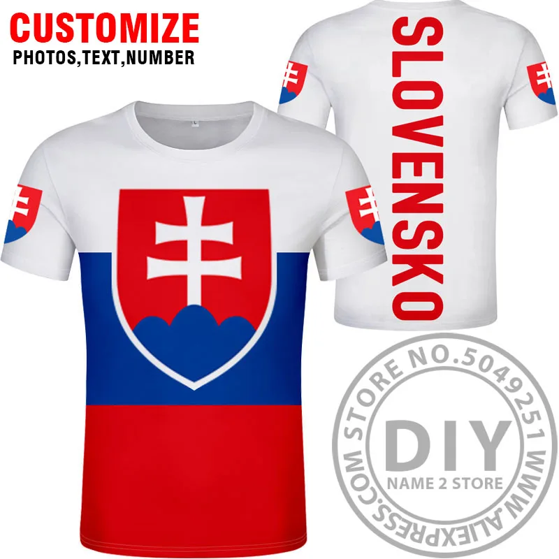 Футболка со сборным именем и номером svk, футболка с флагом страны sk, словенско, страна, Республика, колледж, принт, фото, Одежда diy