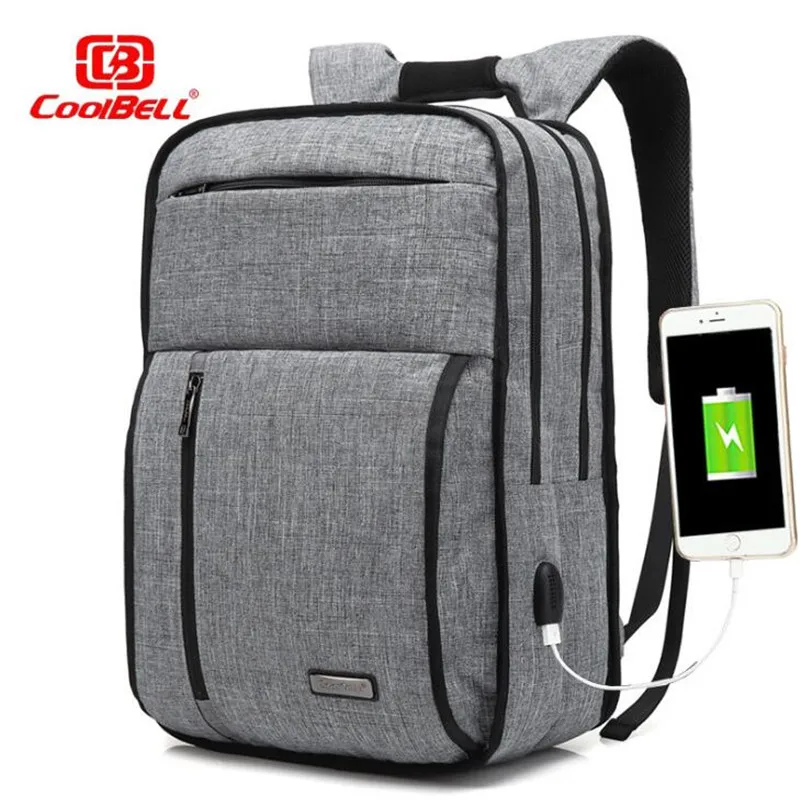 CoolBELL 15 6 дюймовый рюкзак для ноутбука сумка с usb портом зарядки