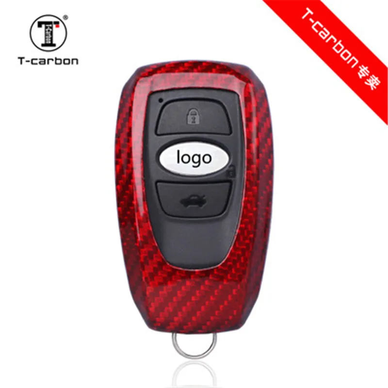 

Carbon Fiber Car Key Case Cover Skin For Subaru Legacy Impreza Forester XV Trezia BRZ WRX Levorg outback keyless entry protector