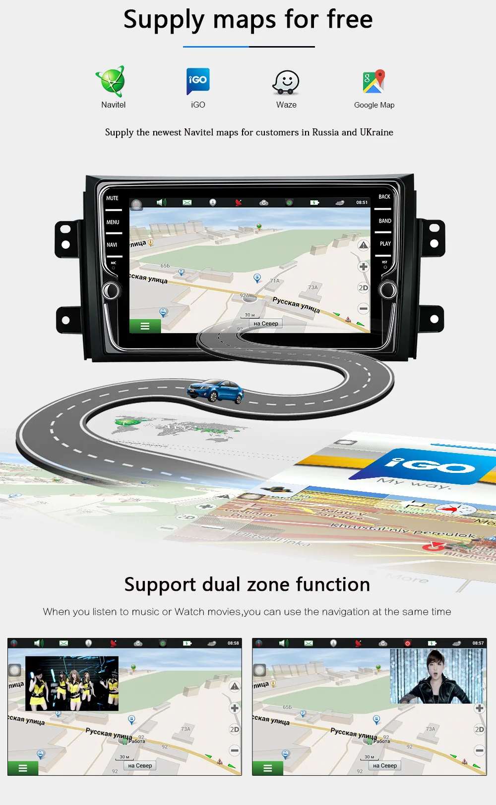 Best Funrover IPS Android 8.0 Car dvd multimedia Player for Suzuki SX4 2006-2013 head unit Car Radio GPS Navigation Stereo 2 din dvd 15