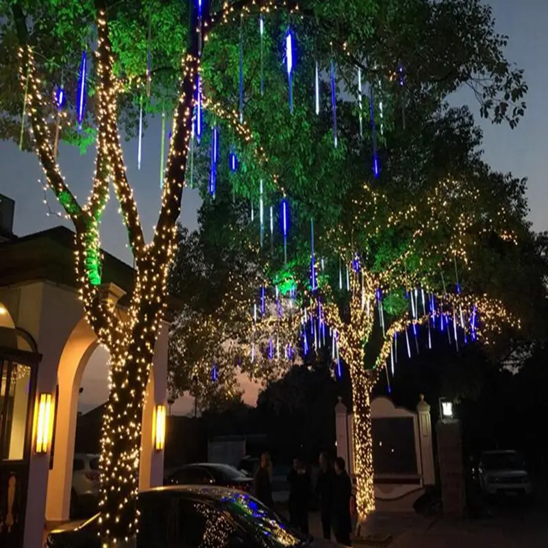 CANSHUO Multi-color 20/30/50cm Meteor Shower Rain Tube LED Xmas Wedding Garden Connectable Waterproof String Light Outdoor Decor CANSHUO Multi-color 20/30/50cm Meteor Shower Rain Tube LED Xmas Wedding Garden Connectable Waterproof String Light Outdoor Decor