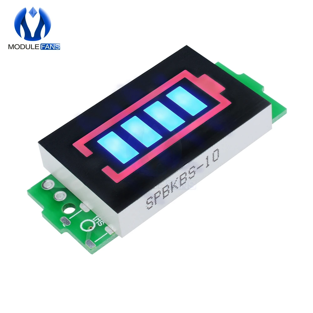 

3S 3 Series Lithium Battery Capacity Indicator Module 12.6V Blue Display Electric Vehicle Battery Power Tester Li-po Li-ion