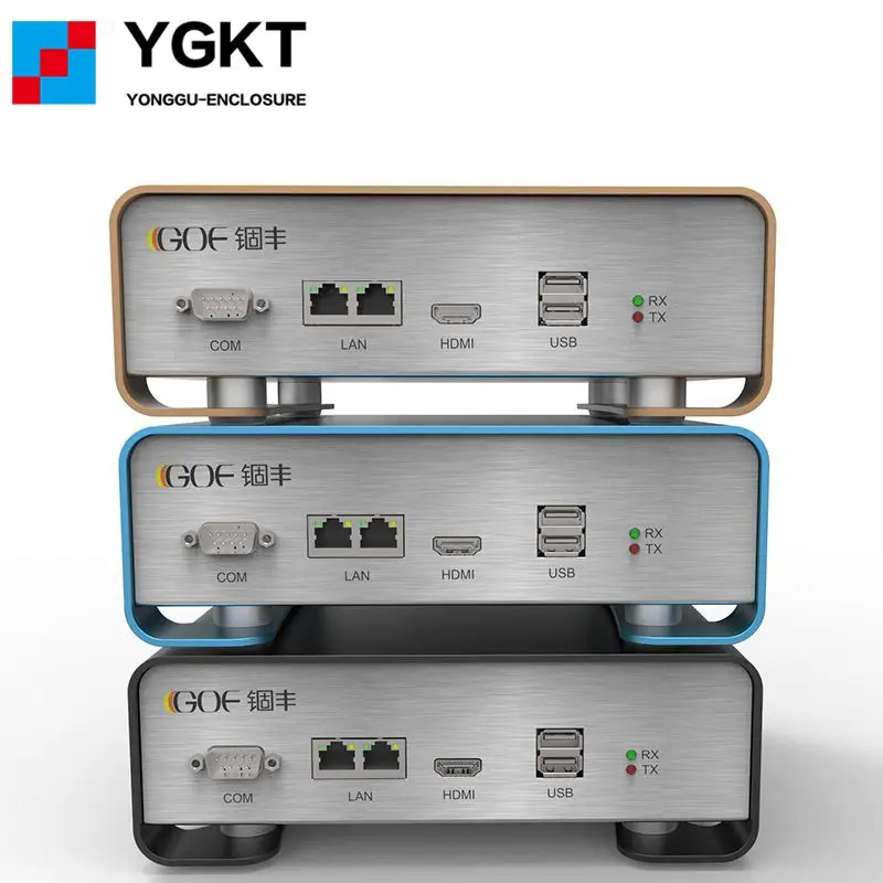 Base de Gabinete de Dobra de Extrusão de Alumínio Caixa de Metal Eletrônico Faça Você Mesmo Extrued Case Gof-p01 133.4x55x109 mm Wxh-d