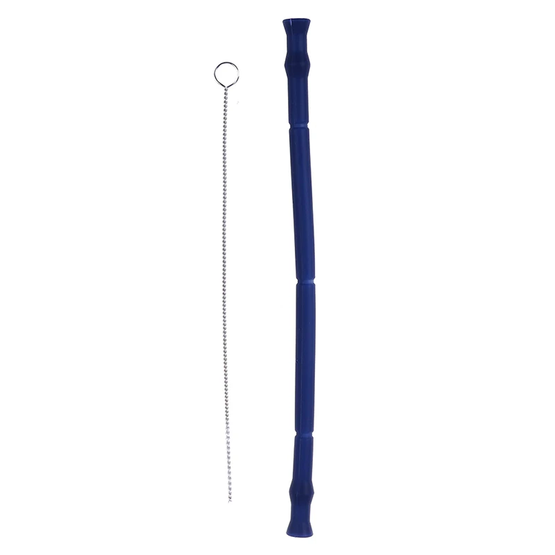 food grade silicone Straw Reusable Folding Drinking Straw with Carrying Case and Cleaning Brush for Travel,Office Drinks, Home
