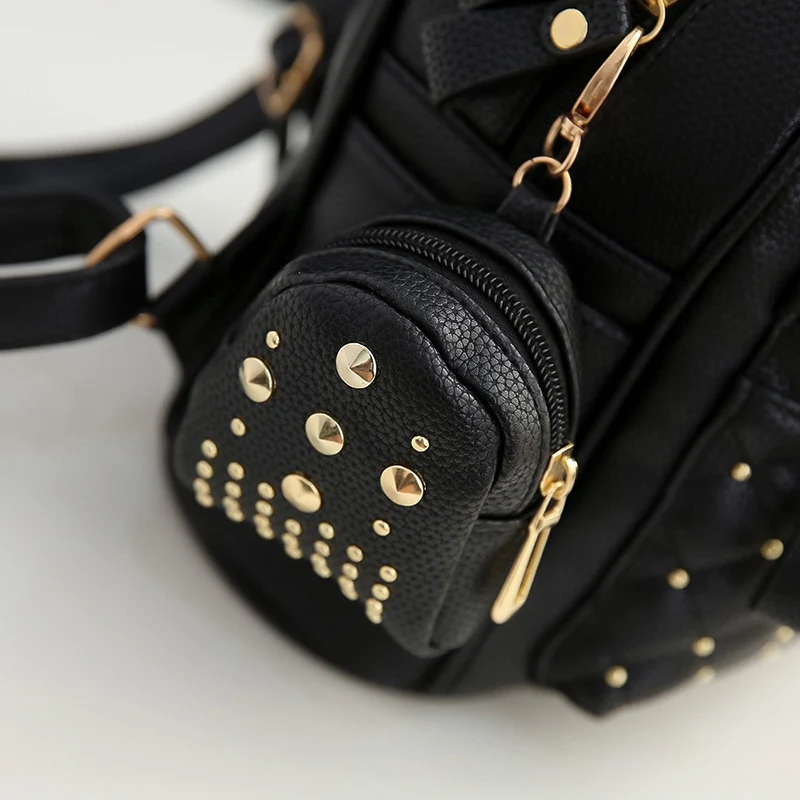 Verano de 2019 nuevo Vintage Retro de la mujer, Bolsa de cuero de las mujeres de la PU, Mini Mochila femenina bolsas para la escuela de los adolescentes Bolsa 516