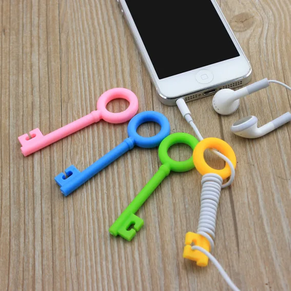 100pcs New Key Cable Cord Organizer Winder Earphone Headphone Wrap